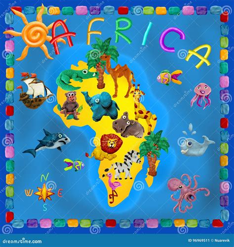 Simple Map Of Africa For Kids