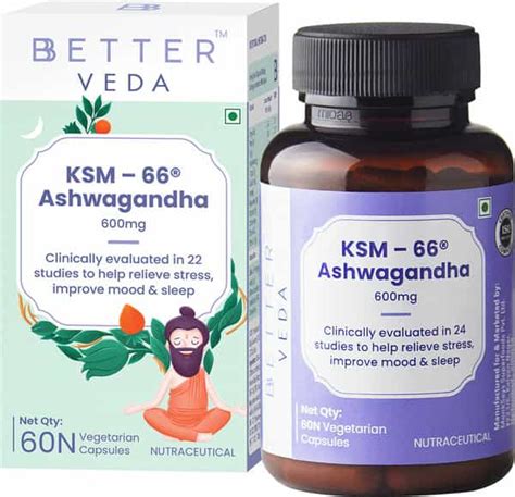 Buy BBETTER KSM 66 ASHWAGANDHA 60 VEG CAPSULES Online & Get Upto 60% ...