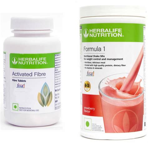 HERBALIFE Activated Fiber Tablet With Formula 1 Shake - Strawberry ...