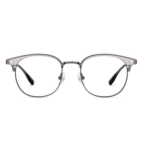 Grey Dark Gunmetal Full Rim Clubmaster Vincent Chase Metal VC E18202 ...