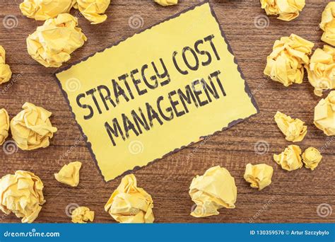 Text Sign Showing Strategy Cost Management. Conceptual Photo Reduce ...