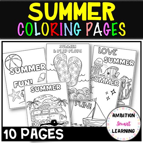 Fun Summer Coloring Pages Kids