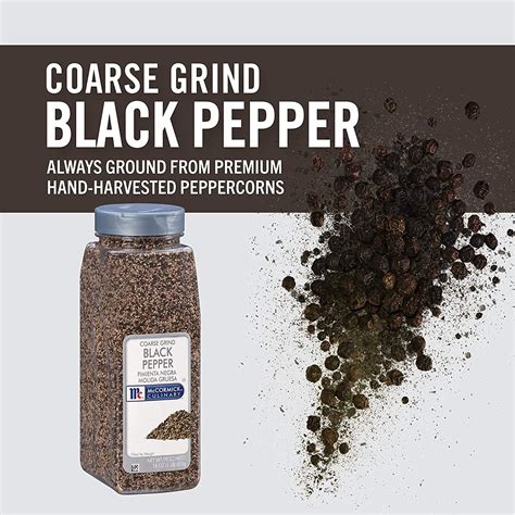 McCormick Culinary Coarse Grind Black Pepper 16 oz - Sharp Woody Flavor ...