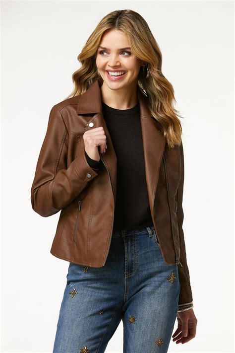 Light Brown Leather Jacket Women