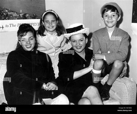 Judy Garland with children Liza Minnelli, Lorna Luft, and Joey Luft ...