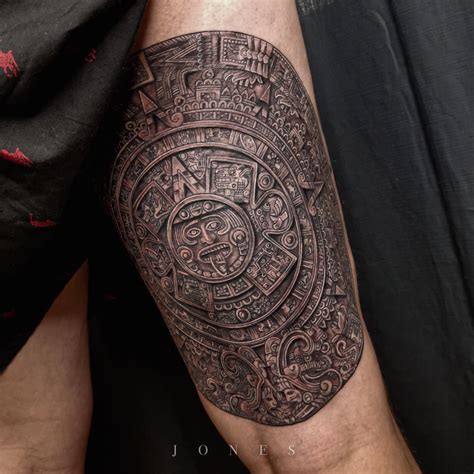 Aztec calendar tattoo - Bronctattooaus.com
