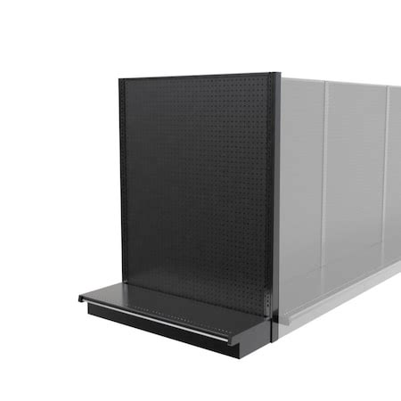 Lozier Gondola Shelving End Cap Black 48W 60H 25D P465S-EC | Zoro