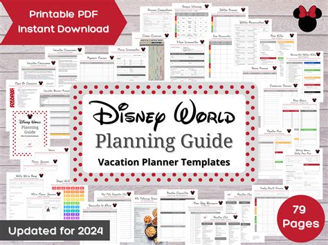 Disney World Planning Guide With Printable Worksheets - Disney Vacation ...