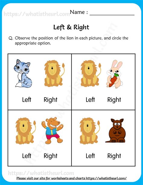 Image result for Learning Left and Right Worksheets