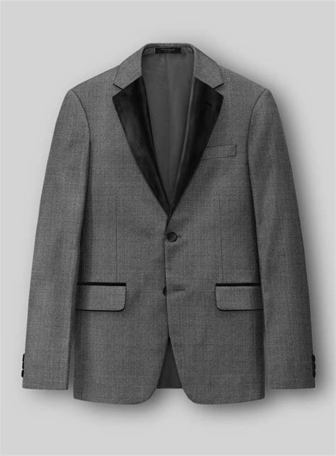 Napolean Gray Wool Tuxedo Jacket – StudioSuits