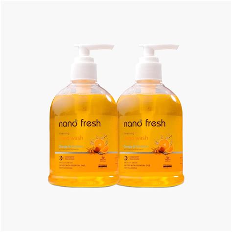 Buy Nano Fresh Orange and Turmeric Cleansing hand wash 300ML | Blended ...