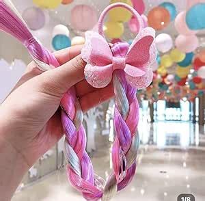 TOYPROFESSOR Hair Extension wig, unicorn character Colorful Wig, Hair ...