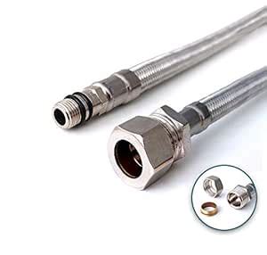 Xcel Home™ 2 x 300mm M10 x 15mm Compression Flexible Tap Connectors ...