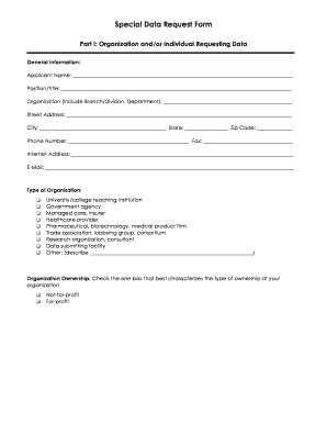 Fillable Online Special Data Request Form - State of Oklahoma - ok Fax ...