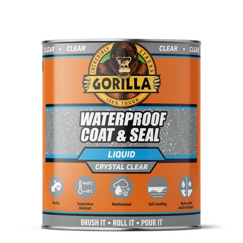 Gorilla Waterproof Coat & Seal Liquid Crystal Clear | Small Gaps & Cracks