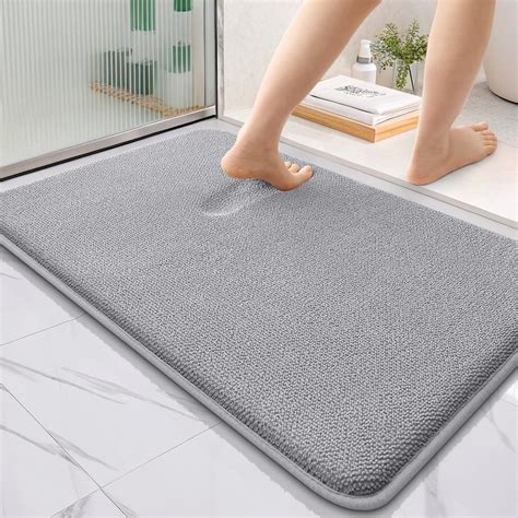 OLANLY Thick Memory Foam Bath Mat Rug 36x24, Extra Soft Absorbent ...