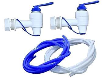 G.N Aqua Water Solutions RO TAP 2PCS & Pipe 1/4 White 2MTR + Blue 2MTR ...