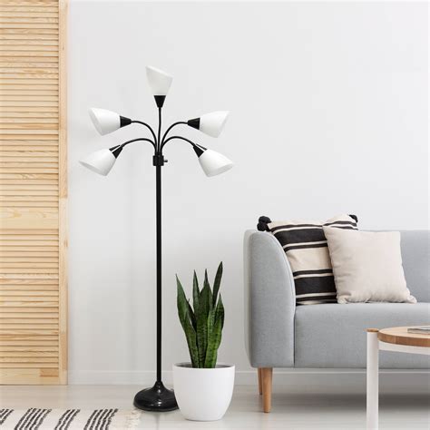 Customer Reviews: Simple Designs 5 Light Adjustable Gooseneck Floor ...