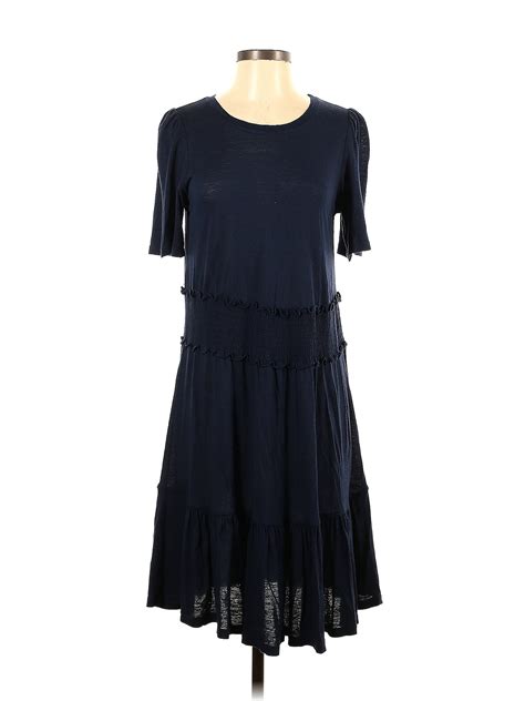 Rebecca Taylor Solid Navy Blue Casual Dress Size S - 81% off | thredUP