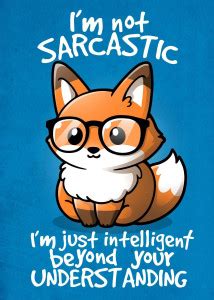 Sarcastic Fox Poster for Home Decoration With Adhesive Tape Paper Print ...