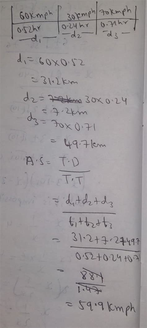 A train travels at 60 km per hour for 0.52 hours 30 km per hour for ...