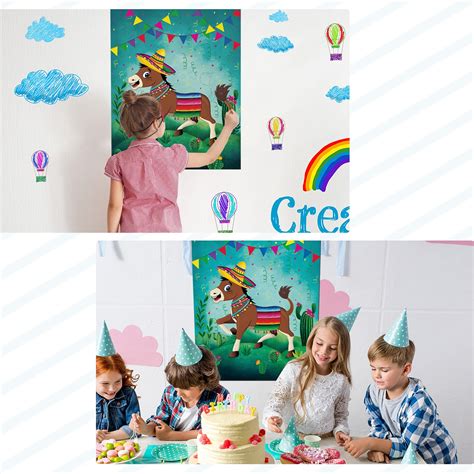 Pin The Tail On The Donkey Party Game, Mexican Donkey Game Poster Come ...