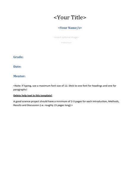 Image result for Scientific Report Format Example