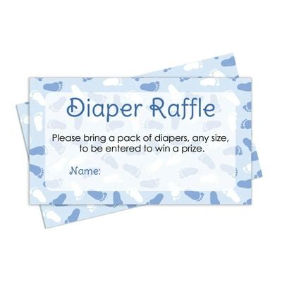 Blue Boy Theme Diaper Raffle Tickets - 25 Cards for India | Ubuy