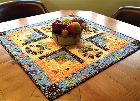 Potted Flowers Quilted Table Topper Tulip Square Pattern 513 Digital ...