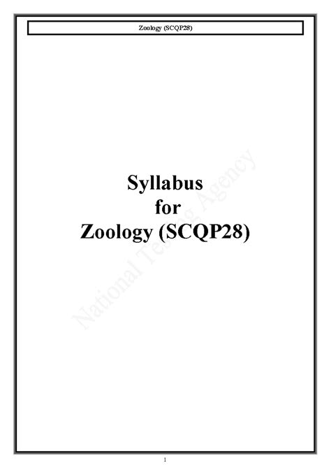 Zoology (SCQP28) - dgbfdgxhhnfx - Social and Preventive Pharmacy - 1 ...