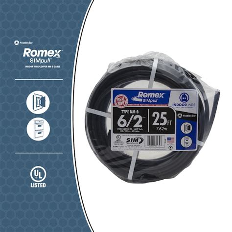 Southwire 25-ft 6/2 Romex SIMpull Stranded Indoor CU NM-B W/G ...