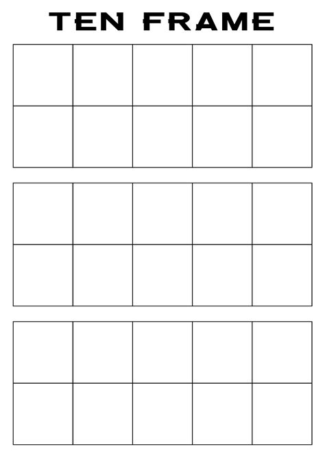 Ten Frame Printable Cards - Printable Free Templates