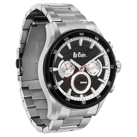 Buy Online Lee Cooper Quartz Multifunction Black Dial Stainless Steel ...
