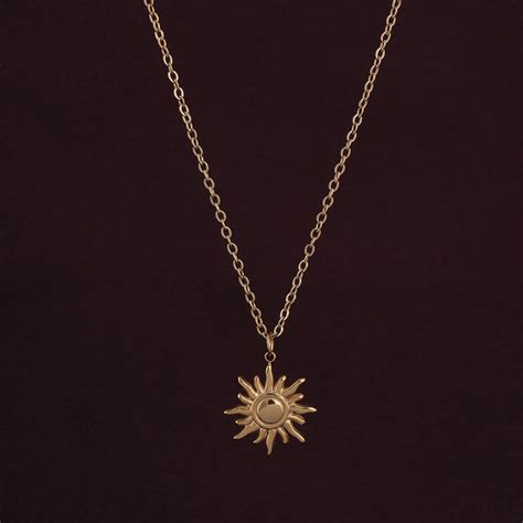Buy Glowing Sun Necklace | Gold Plated Jewelry – PALMONAS