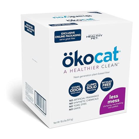 ökocat Less Mess Natural Wood Clumping Cat Litter - Sustainable Cats