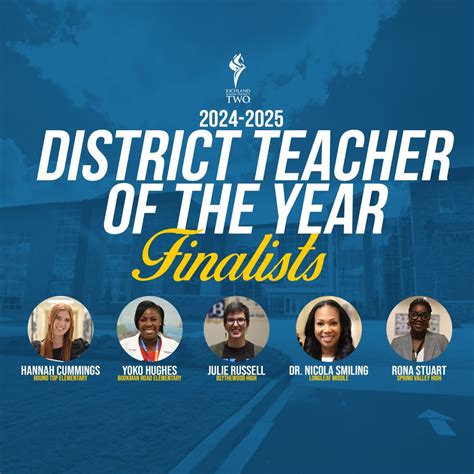 Richland Two Announces Five Finalists for 2024-2025 District Teacher of ...