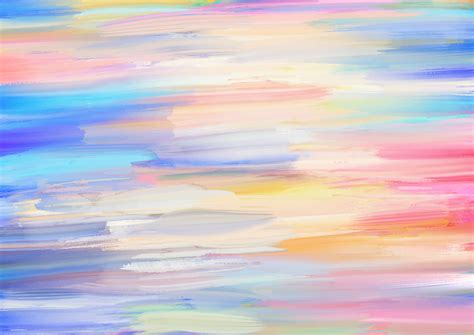 Pastel coloured hand painted background with an abstract oil painting ...