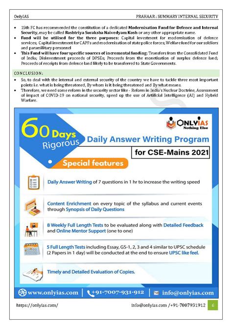 Only IAS-Prahaar-Summary-Internal Security-GS Paper-III-English Medium ...