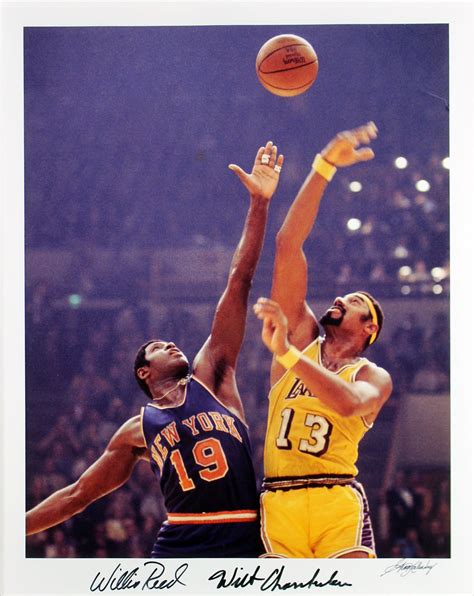 Lot Detail - Wilt Chamberlain & Willis Reed Dual-Signed 20" x 24 ...