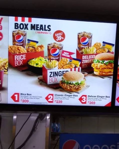 Menu at KFC, Kolkata, No 313 A