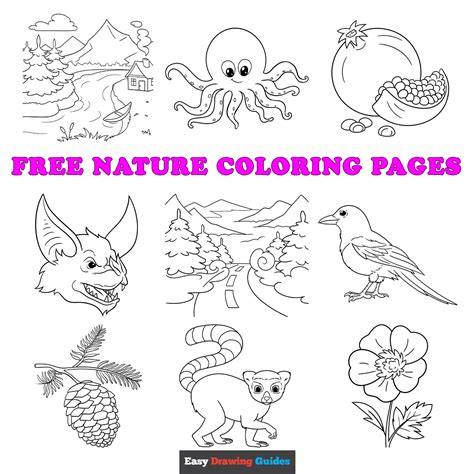 Free Printable Nature Coloring Pages for Kids