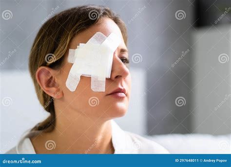 Injury To Eye Requires First Aid Bandage: Hospital Stock Image - Image ...