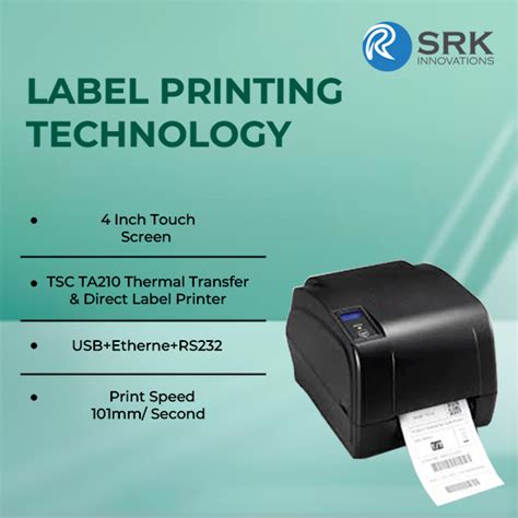 TSC TA-210 USB Barcode Printer | SRK Innovations