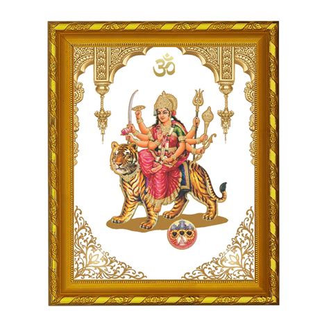 Durga Mata Gold Plated Frame | Elegant Home Decor – PujaShoppe