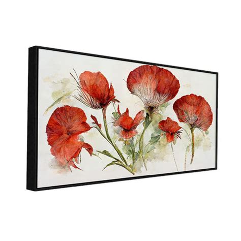 Abstract Red Flower Canvas Wall Painting for Home Décor – Decors Mantra