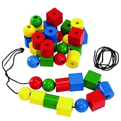 Buy Excelleration Jumbo Lacing Beads with String in Jar, 36 Pieces ...