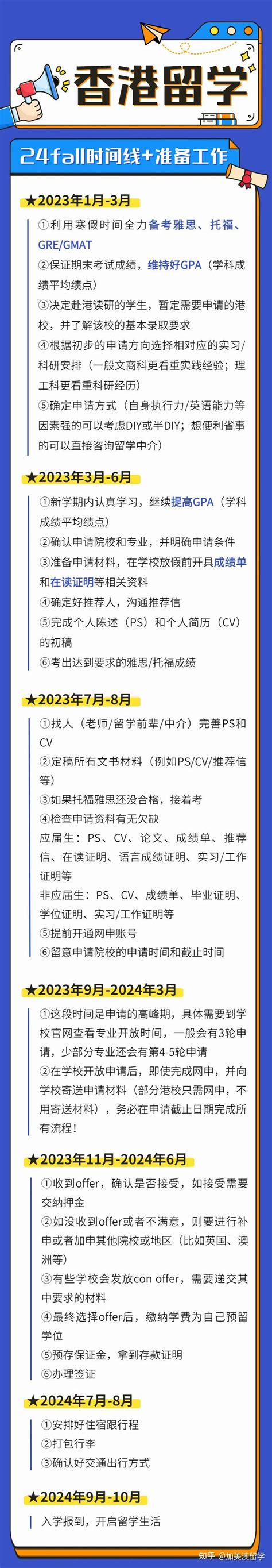 2020年香港留学申请时间规划 - 知乎