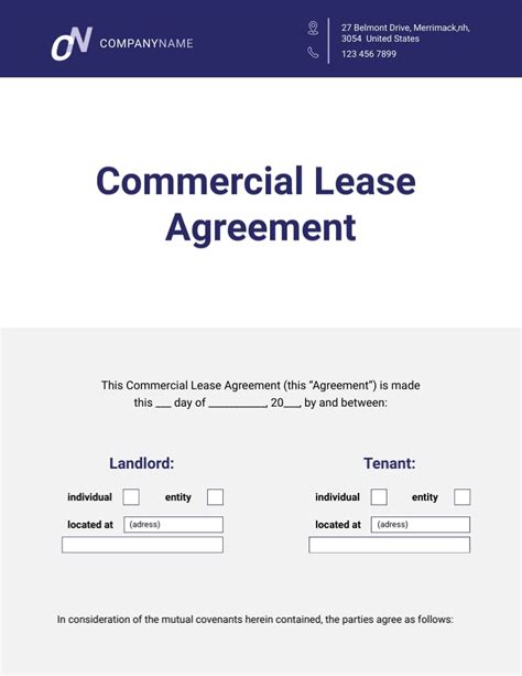 Commercial Lease Agreement 2 Template | Visme