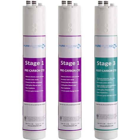 Pure Blue, Water Filter, Replacement 3-Stage, for Osmosis System ...