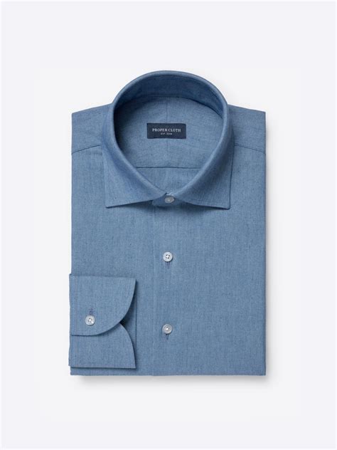 The Chambray Dress Shirt in Blue Indigo